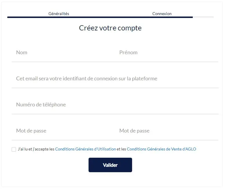 Formulaire d’inscription