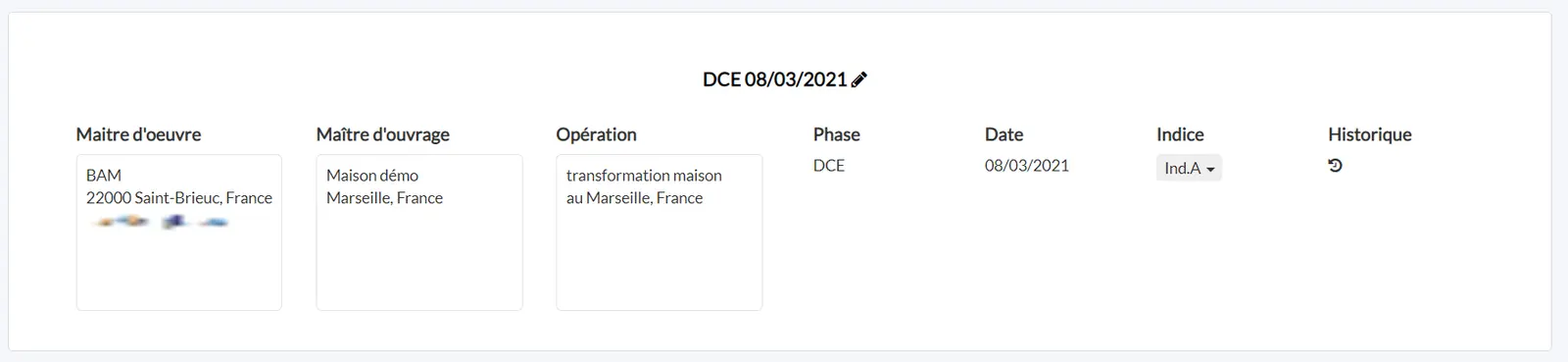 Informations relatives au DCE