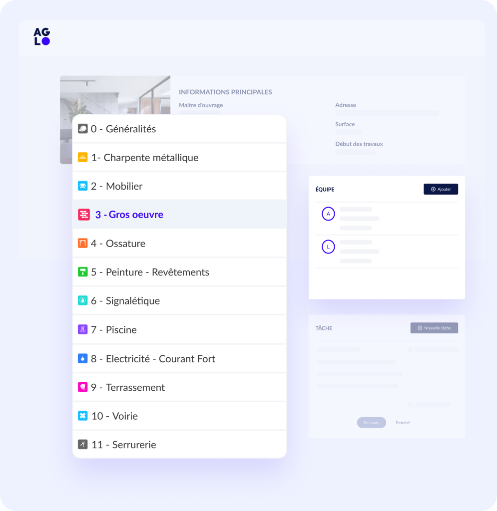 Interface AGLO – rédaction de CCTP et DPGF automatisée
